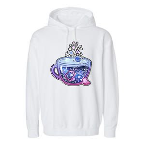 Galaxy Tea Cool Space Graphic Garment-Dyed Fleece Hoodie