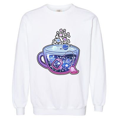 Galaxy Tea Cool Space Graphic Garment-Dyed Sweatshirt