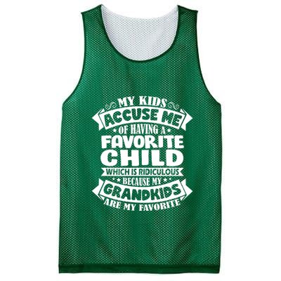 Grandkids Are My Favorite Funny Grandparents Gift Mesh Reversible Basketball Jersey Tank