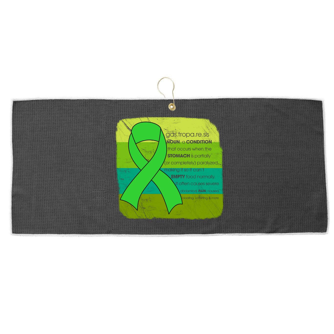 Gastric Awareness Month Funny Gift Definition Of Gastroparesis Gift Large Microfiber Waffle Golf Towel