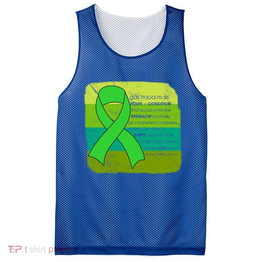 Gastric Awareness Month Funny Gift Definition Of Gastroparesis Gift Mesh Reversible Basketball Jersey Tank