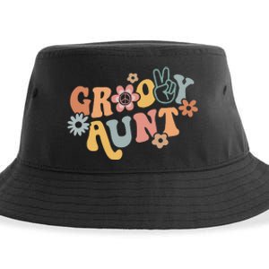 Groovy Aunt Matching Family 1st Birthday Party Sustainable Bucket Hat