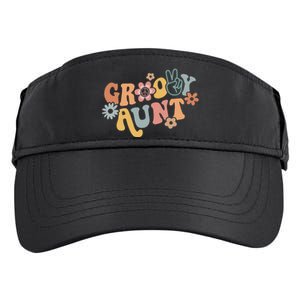 Groovy Aunt Matching Family 1st Birthday Party Adult Drive Performance Visor