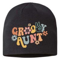 Groovy Aunt Matching Family 1st Birthday Party Sustainable Beanie