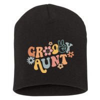 Groovy Aunt Matching Family 1st Birthday Party Short Acrylic Beanie