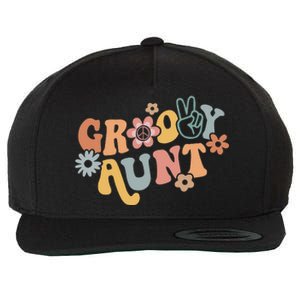 Groovy Aunt Matching Family 1st Birthday Party Wool Snapback Cap