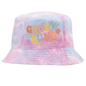 Groovy Aunt Matching Family 1st Birthday Party Tie-Dyed Bucket Hat