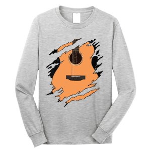 Guitar Acoustic Music Guitarist Musician Gift Long Sleeve Shirt