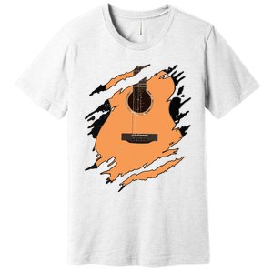 Guitar Acoustic Music Guitarist Musician Gift Premium T-Shirt