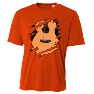 Guitar Acoustic Music Guitarist Musician Gift Cooling Performance Crew T-Shirt