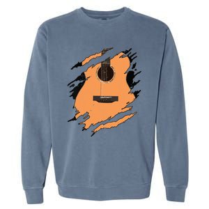 Guitar Acoustic Music Guitarist Musician Gift Garment-Dyed Sweatshirt