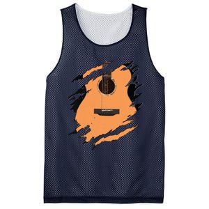 Guitar Acoustic Music Guitarist Musician Gift Mesh Reversible Basketball Jersey Tank