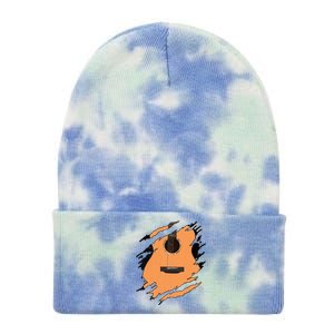 Guitar Acoustic Music Guitarist Musician Gift Tie Dye 12in Knit Beanie