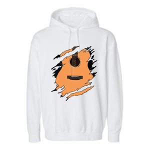 Guitar Acoustic Music Guitarist Musician Gift Garment-Dyed Fleece Hoodie