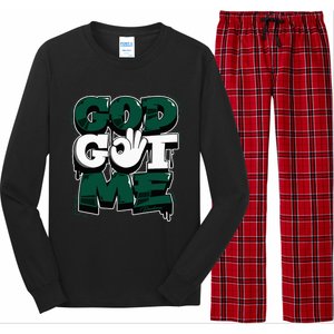 God And Me Oxidized Green 4s Matching Long Sleeve Pajama Set