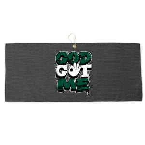 God And Me Oxidized Green 4s Matching Large Microfiber Waffle Golf Towel