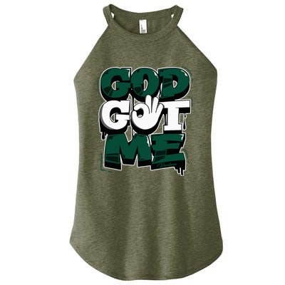 God And Me Oxidized Green 4s Matching Women’s Perfect Tri Rocker Tank