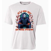 Get A Man That Will Chase After You Est 1978 Myers Halloween Cooling Performance Crew T-Shirt