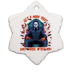 Get A Man That Will Chase After You Est 1978 Myers Halloween Ceramic Star Ornament