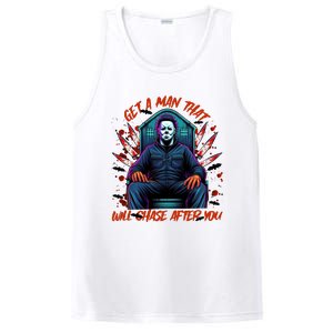 Get A Man That Will Chase After You Est 1978 Myers Halloween PosiCharge Competitor Tank