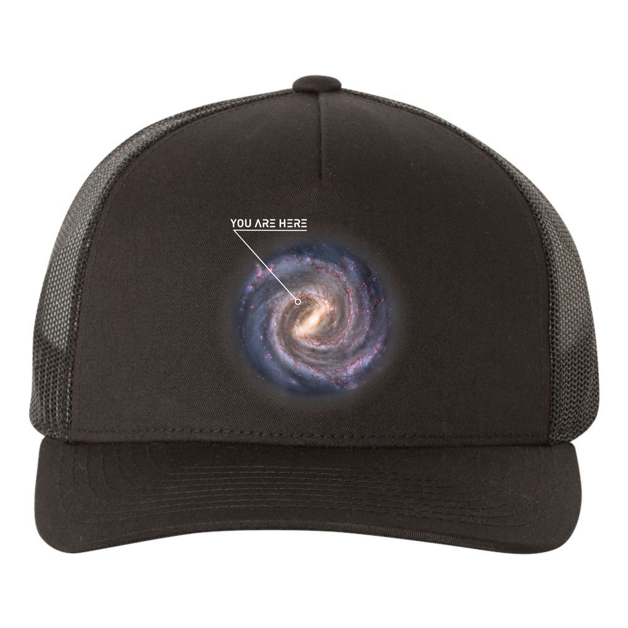Galaxy Astronomy Milky Way Space SciFi Yupoong Adult 5-Panel Trucker Hat