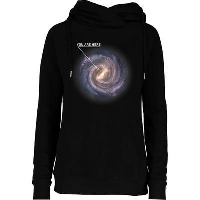 Galaxy Astronomy Milky Way Space SciFi Womens Funnel Neck Pullover Hood