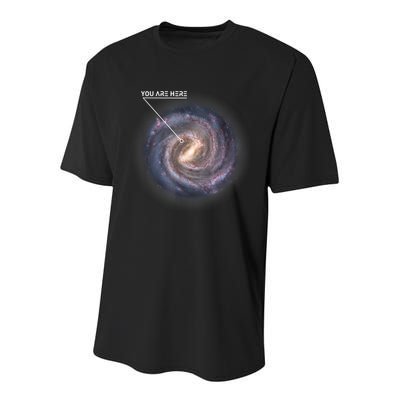 Galaxy Astronomy Milky Way Space SciFi Youth Performance Sprint T-Shirt