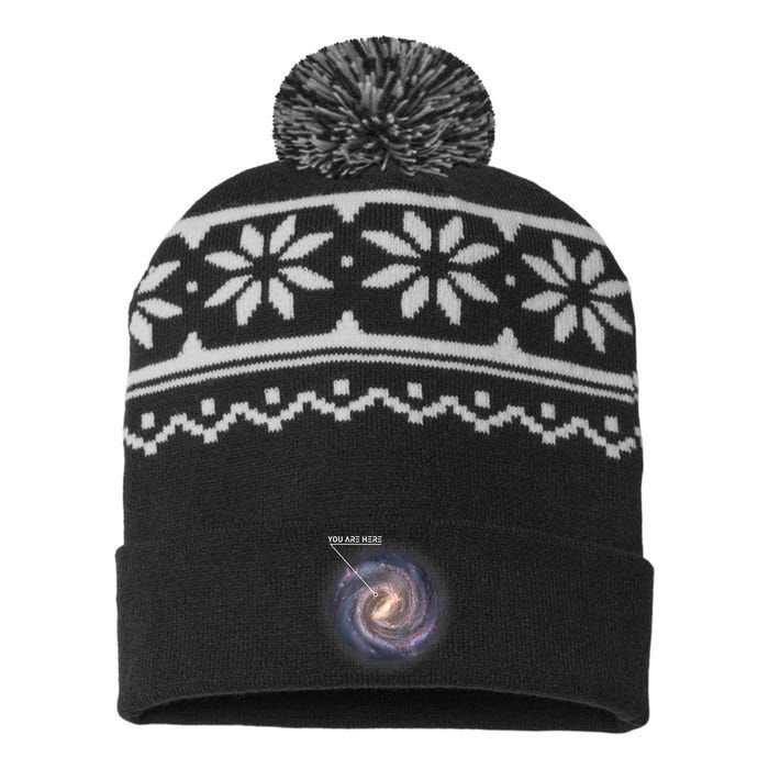 Galaxy Astronomy Milky Way Space SciFi USA-Made Snowflake Beanie