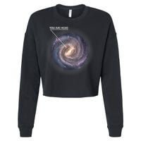 Galaxy Astronomy Milky Way Space SciFi Cropped Pullover Crew