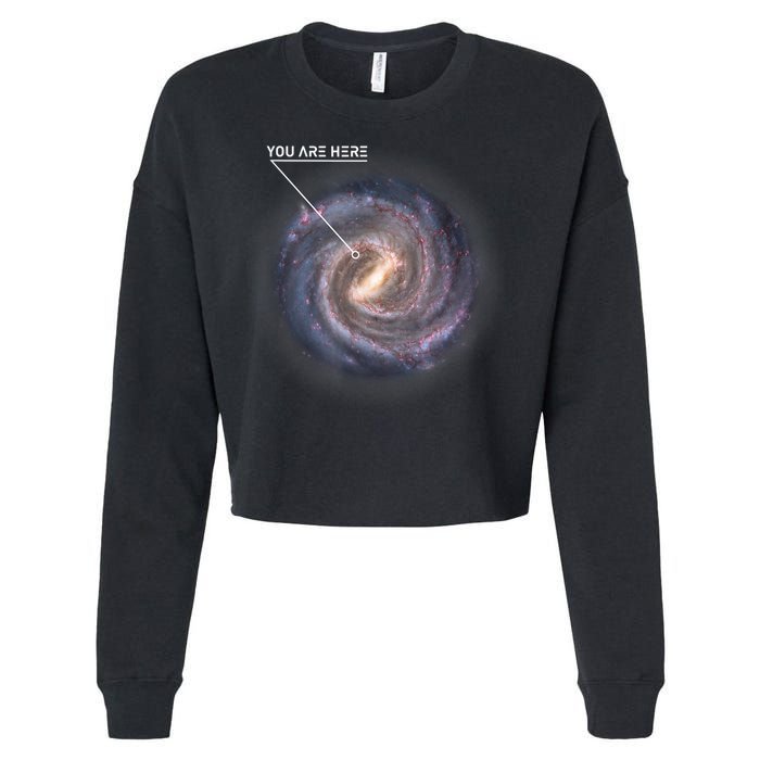 Galaxy Astronomy Milky Way Space SciFi Cropped Pullover Crew