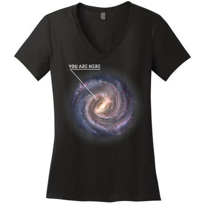 Galaxy Astronomy Milky Way Space SciFi Women's V-Neck T-Shirt