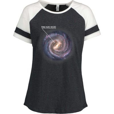 Galaxy Astronomy Milky Way Space SciFi Enza Ladies Jersey Colorblock Tee