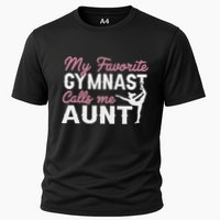 Gymnastics Aunt My Favorite Gymnast Calls Me Aunt Cooling Performance Crew T-Shirt