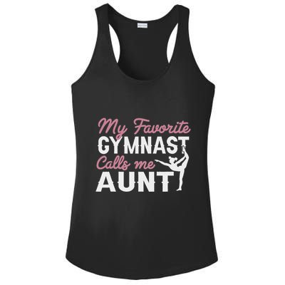 Gymnastics Aunt My Favorite Gymnast Calls Me Aunt Ladies PosiCharge Competitor Racerback Tank