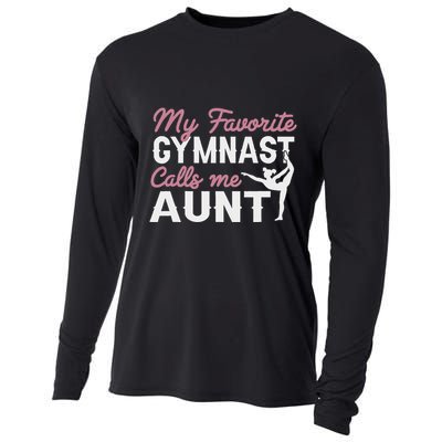 Gymnastics Aunt My Favorite Gymnast Calls Me Aunt Cooling Performance Long Sleeve Crew
