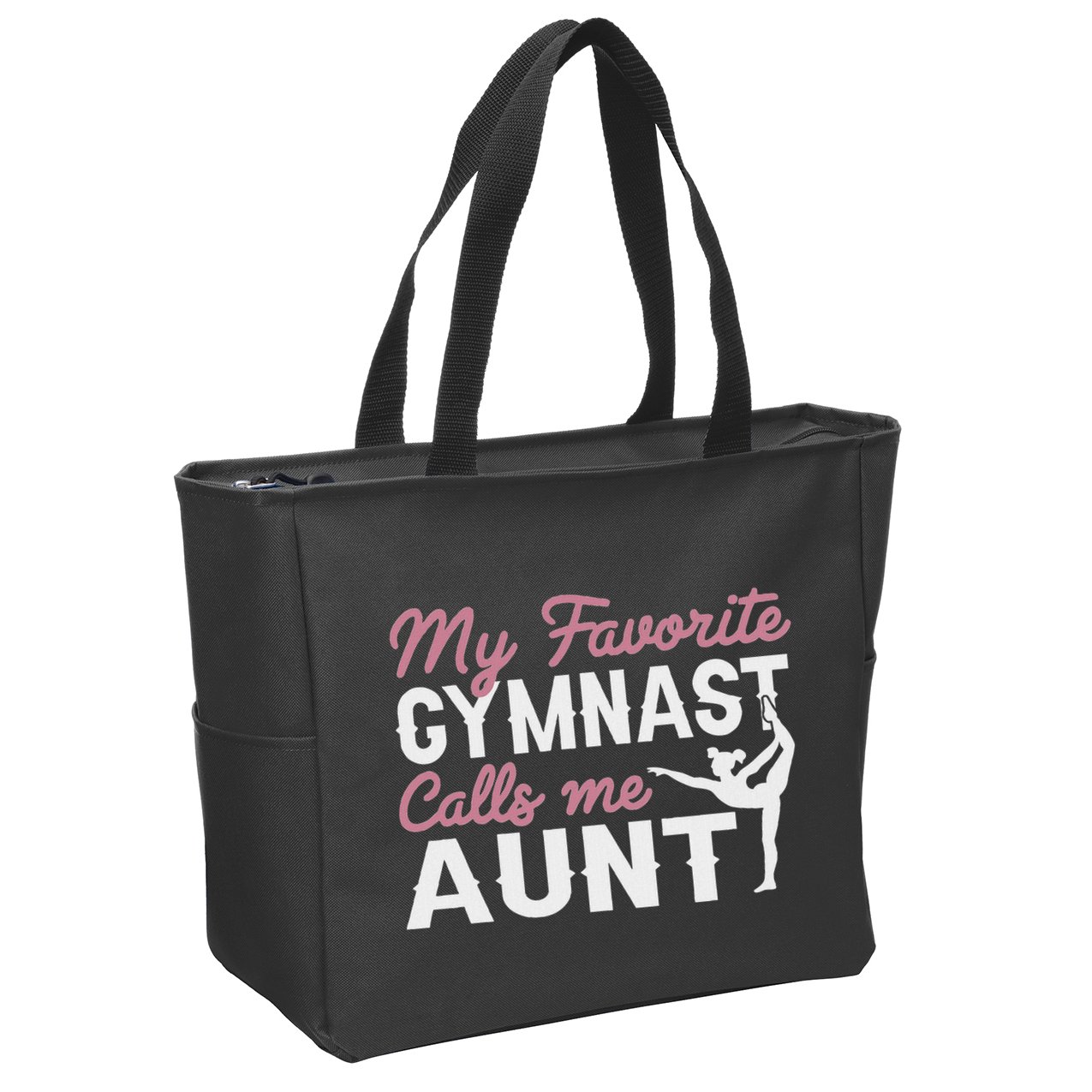 Gymnastics Aunt My Favorite Gymnast Calls Me Aunt Zip Tote Bag
