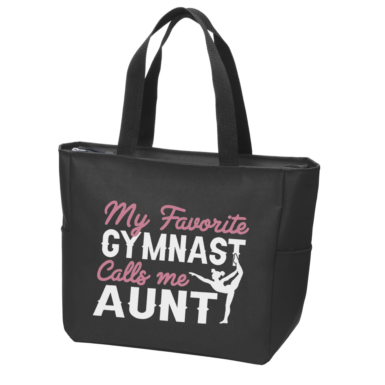 Gymnastics Aunt My Favorite Gymnast Calls Me Aunt Zip Tote Bag
