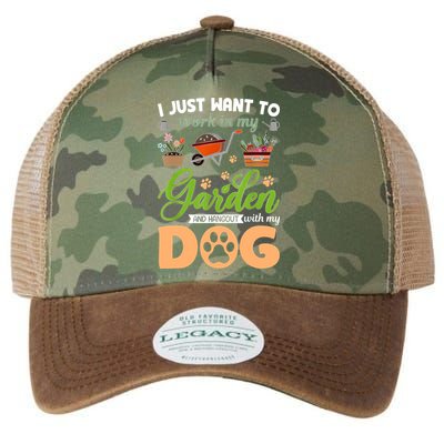 Garden And My Dog Plants Lover Funny Gardener Gardening Legacy Tie Dye Trucker Hat