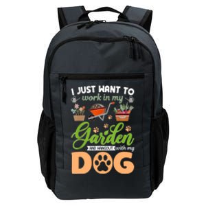 Garden And My Dog Plants Lover Funny Gardener Gardening Daily Commute Backpack