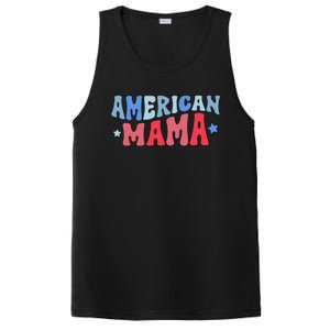 Groovy American Mama 4th Of July American Mom Gift PosiCharge Competitor Tank