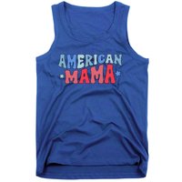 Groovy American Mama 4th Of July American Mom Gift Tank Top