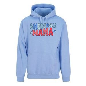 Groovy American Mama 4th Of July American Mom Gift Unisex Surf Hoodie