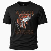 Give A Man A Fish Funny Fishing Fanatic Cooling Performance Crew T-Shirt