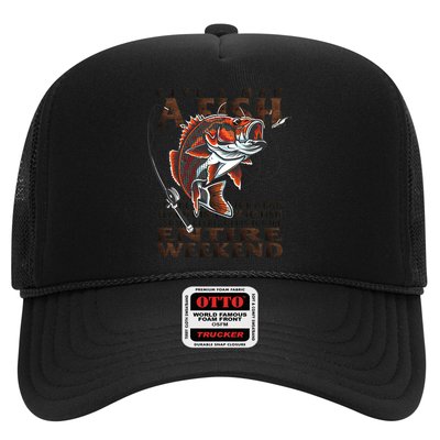 Give A Man A Fish Funny Fishing Fanatic Trucker Hat