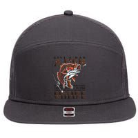 Give A Man A Fish Funny Fishing Fanatic 7 Panel Mesh Trucker Snapback Hat