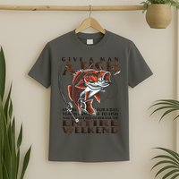 Give A Man A Fish Funny Fishing Fanatic T-Shirt