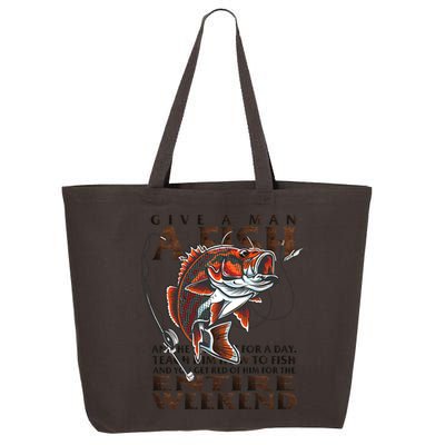 Give A Man A Fish Funny Fishing Fanatic 25L Jumbo Tote