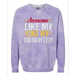 Great As My Daughter Colorblast Crewneck Sweatshirt