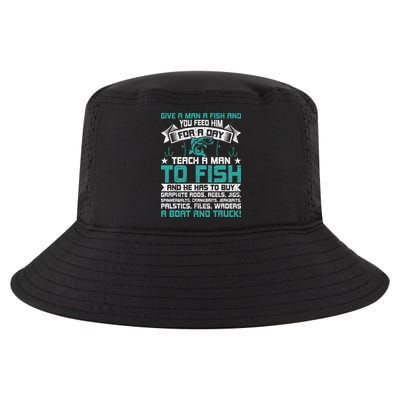 Give A Man A Fish Carp Fly Fishing Angling Cool Comfort Performance Bucket Hat