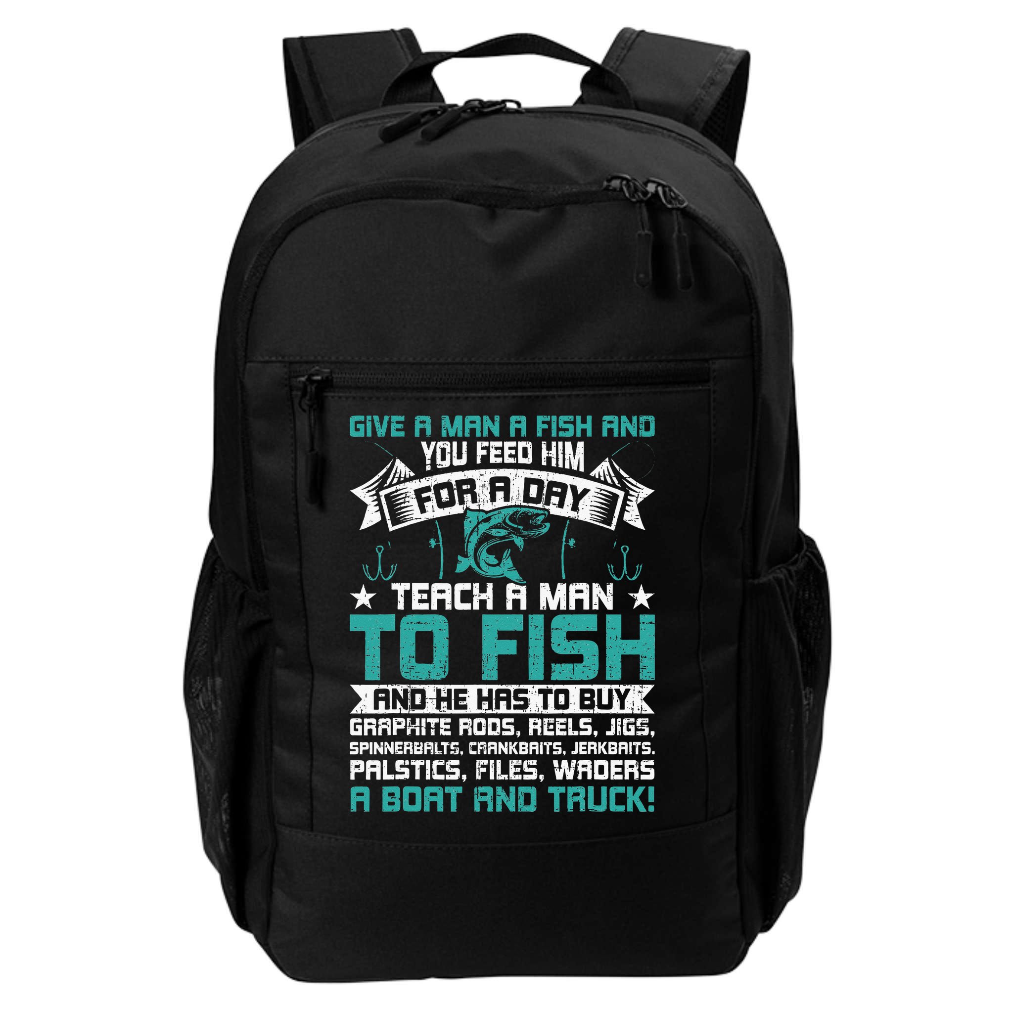 Give A Man A Fish Carp Fly Fishing Angling Backpack